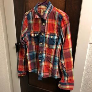 Hollister Plaid Button Up Long Sleeve